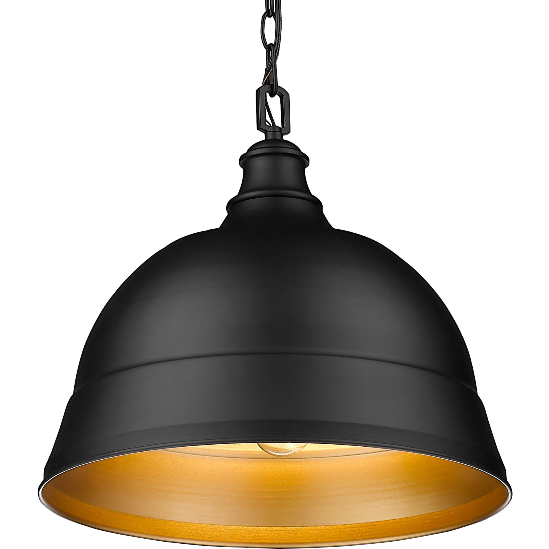 Golden Lighting 7313-L BLK Rebel 2 Light 15.88 inch Matte
